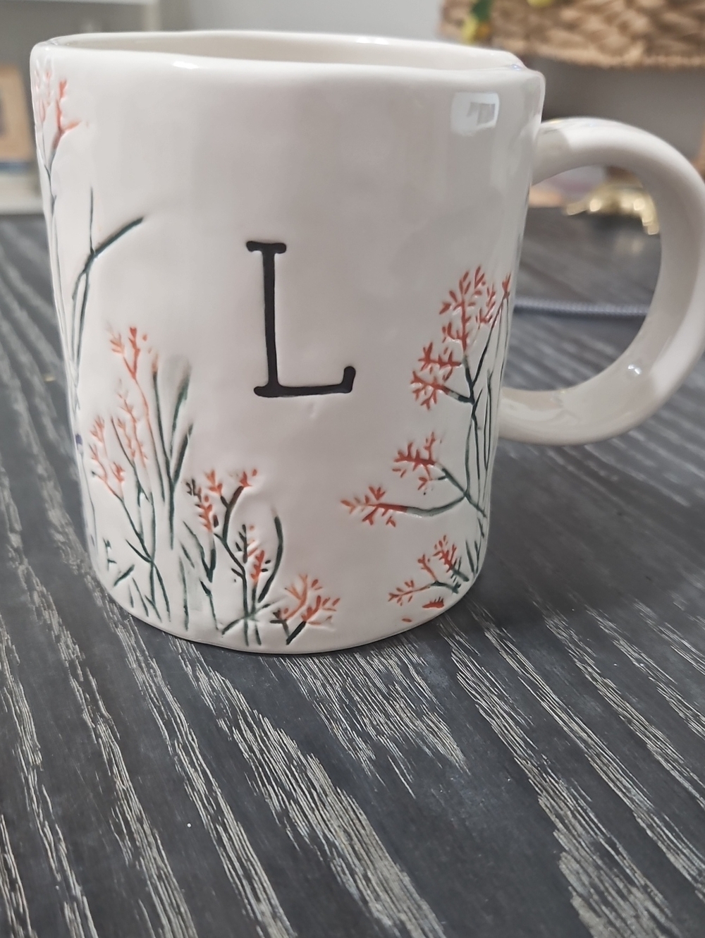 Anthropologie Dagny Monogram L Mug